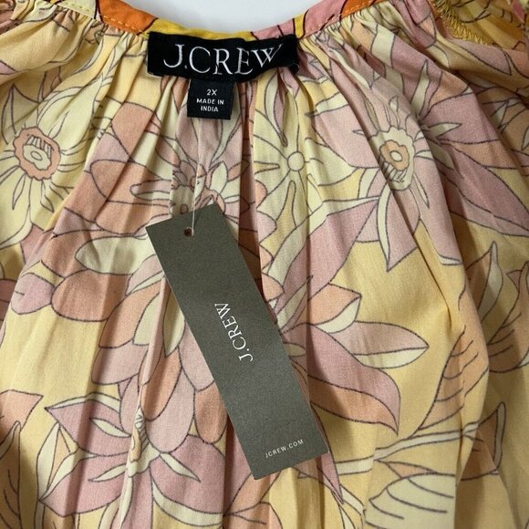 NEW J Crew Sunset Floral Mini Dress Womens Size 2X Halter - Picture 3 of 12